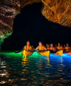 Chequamegon Sea Caves Kayak at Night