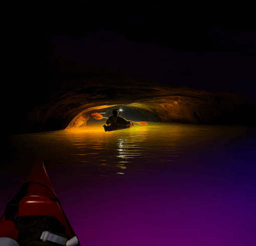 Chequamegon Sea Caves Kayak at Night