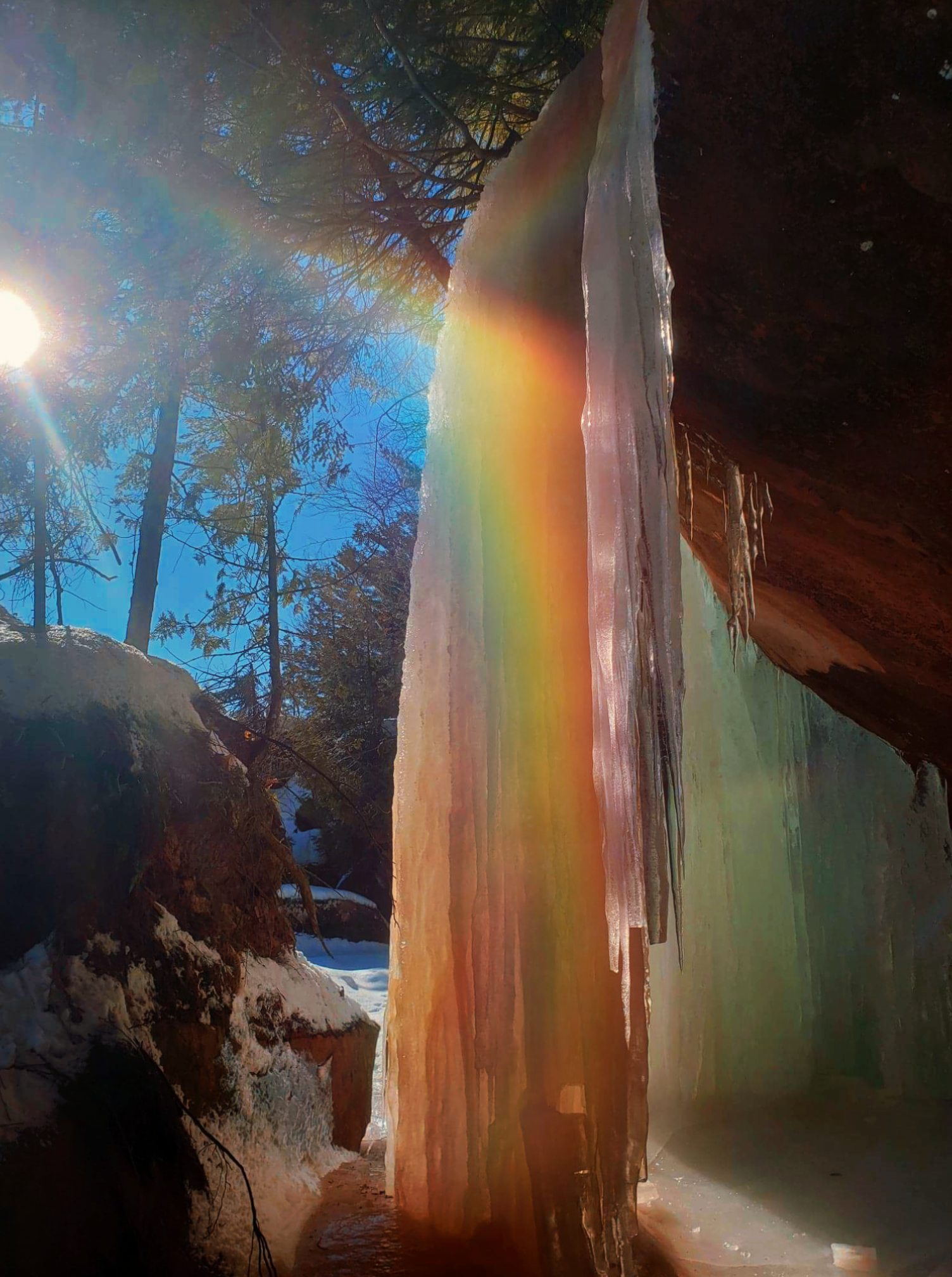 Apostle Islands Ice Caves Chequamegon Bay Rainbow Cave