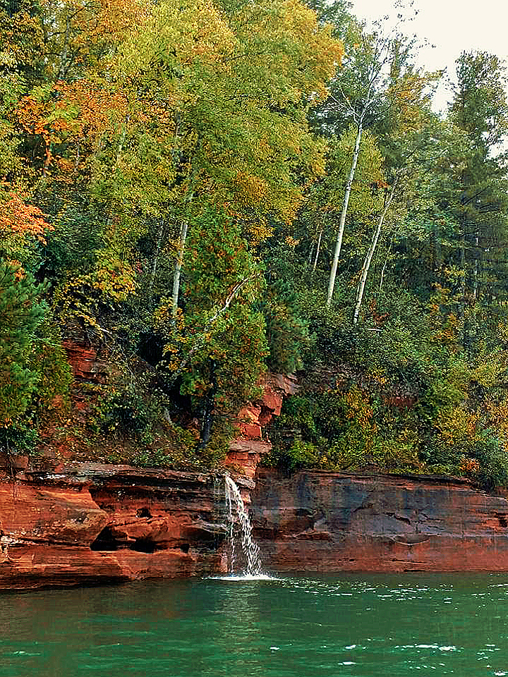 Apostle Islands Kayaking Waterfall