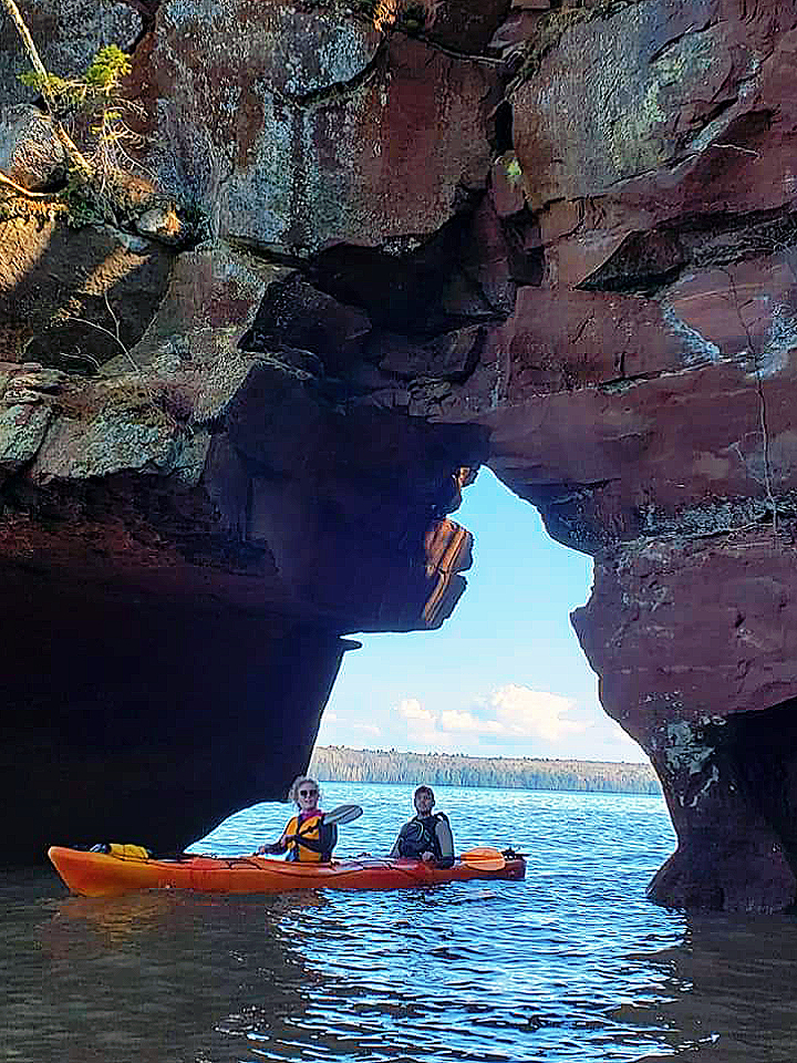 Apostle Islands Kayaking Waterfall Red Cliff Arch